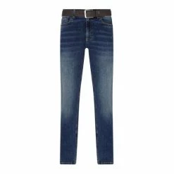 F&F Blue Straight Mid Wash Jeans -F&F Shop unnamed file 1007