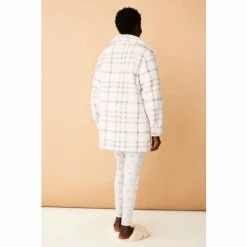 F&F Cream Check Shacket 3 Piece Set -F&F Shop unnamed file 106