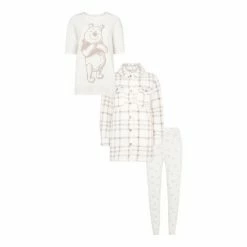 F&F Cream Check Shacket 3 Piece Set -F&F Shop unnamed file 108