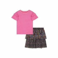 F&F Pink Rara Skirt And T-Shirt Set 5 F&F Pink Rara Skirt And T-Shirt Set -F&F Shop unnamed file 113