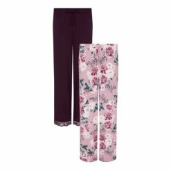 F&F Pink Floral/Plain Dawn Pants 2pk -F&F Shop unnamed file 1156