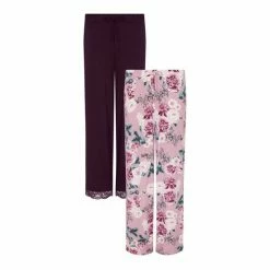 F&F Pink Floral/Plain Dawn Pants 2pk -F&F Shop unnamed file 1157