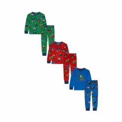 F&F Blue Construction Pyjamas 3 Pack 4 F&F Blue Construction Pyjamas 3 Pack -F&F Shop unnamed file 1166