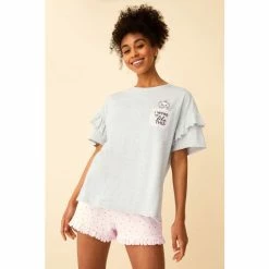 F&F Pink Disney Marie Frill Short Pyjama Set
