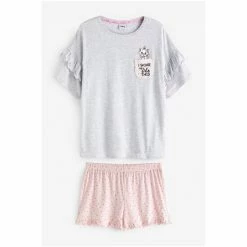 F&F Pink Disney Marie Frill Short Pyjama Set -F&F Shop unnamed file 1253