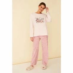 F&F Pink Bambi Jersey Fleece Pyjama Set