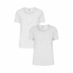 F&F Henley Tops White 2 Pack