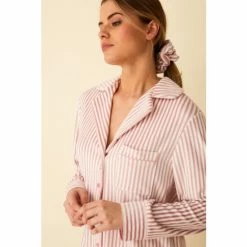 F&F Pink Candy Stripe Island Fleece Revere Pyjama Set -F&F Shop unnamed file 1279