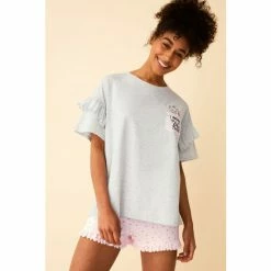 F&F Grey Disney Marie Frill Short Pyjama Set -F&F Shop unnamed file 1293