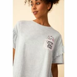 F&F Grey Disney Marie Frill Short Pyjama Set -F&F Shop unnamed file 1294