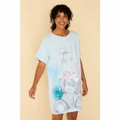 F&F Aqua Blue Tatty Sleep T-Shirt