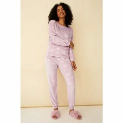 F&F Pink Embossed Pyjamas Set