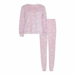 F&F Pink Embossed Pyjamas Set -F&F Shop unnamed file 1350