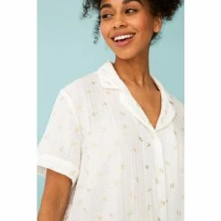 F&F White Foil Print Revere Short Pyjama Set -F&F Shop unnamed file 1354