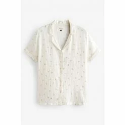 F&F White Foil Print Revere Short Pyjama Set -F&F Shop unnamed file 1356