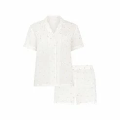 F&F White Foil Print Revere Short Pyjama Set -F&F Shop unnamed file 1358