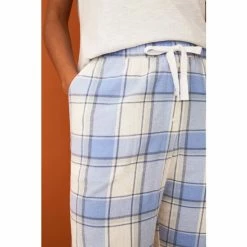 F&F Blue Nordic Check Woven Trousers -F&F Shop unnamed file 1393