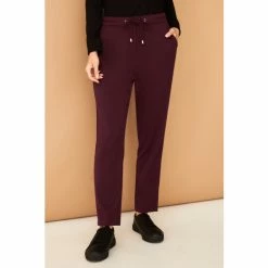 F&F Burgundy Red Elastic Back Joggers