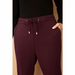 F&F Burgundy Red Elastic Back Joggers -F&F Shop unnamed file 1444