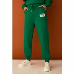 F&F Green Embroidered Joggers