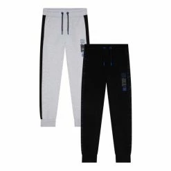 F&F Black And Grey Marl Joggers 2 Pack