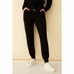 F&F Rib Detail Black Joggers