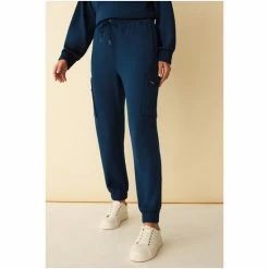 F&F Teal Blue Premium Zip Pocket Joggers