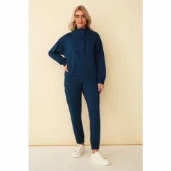 F&F Teal Blue Premium Zip Pocket Joggers 3 F&F Teal Blue Premium Zip Pocket Joggers -F&F Shop unnamed file 1625