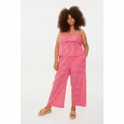 F&F FW Bridge Beckie Co-ord Broderie Hot Pink Trousers -F&F Shop unnamed file 1664