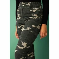 F&F Green Elastic Waist Camo Cargo Trousers -F&F Shop unnamed file 1678