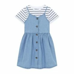 F&F Blue Denim Button Through Dress Set 5 F&F Blue Denim Button Through Dress Set -F&F Shop unnamed file 168