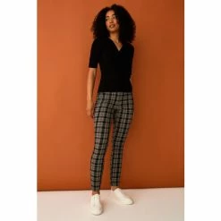 F&F Bengaline Check Black Skinny Trousers 4 F&F Bengaline Check Black Skinny Trousers -F&F Shop unnamed file 1695