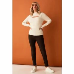 F&F Bengaline Brown Skinny Trousers 4 F&F Bengaline Brown Skinny Trousers -F&F Shop unnamed file 1707