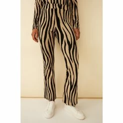 F&F Black Textured Zebra Trousers