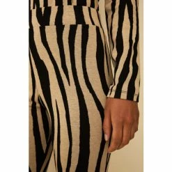 F&F Black Textured Zebra Trousers -F&F Shop unnamed file 1714