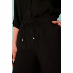 F&F Black Textured Satin Culotte Trousers 5 F&F Black Textured Satin Culotte Trousers -F&F Shop unnamed file 1726