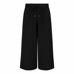 F&F Black Textured Satin Culotte Trousers 6 F&F Black Textured Satin Culotte Trousers -F&F Shop unnamed file 1727