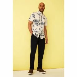 F&F Blue Slim Chino Trousers -F&F Shop unnamed file 1747