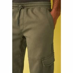 F&F Brown Cuff Cargo Slim Trousers -F&F Shop unnamed file 1752