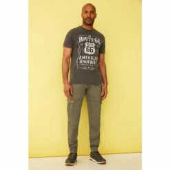 F&F Brown Cuff Cargo Slim Trousers -F&F Shop unnamed file 1753