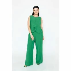 F&F FW Bridge Georgie Green Wide Leg Trousers -F&F Shop unnamed file 1805