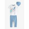 F&F Blue/White Whale Legging Set With Bib -F&F Shop unnamed file 181