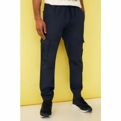 F&F Blue Cuff Cargo Slim Trousers -F&F Shop unnamed file 1811