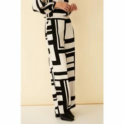 F&F Black Geo Trousers