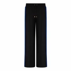 F&F Wide Leg Black Trousers With Cobalt Side Stripe 6 F&F Wide Leg Black Trousers With Cobalt Side Stripe -F&F Shop unnamed file 1863