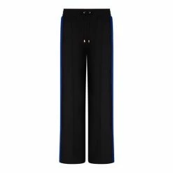 F&F Wide Leg Black Trousers With Cobalt Side Stripe 7 F&F Wide Leg Black Trousers With Cobalt Side Stripe -F&F Shop unnamed file 1864