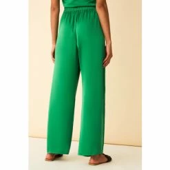 F&F Green Satin Wide Leg Belted Trousers 2 F&F Green Satin Wide Leg Belted Trousers -F&F Shop unnamed file 1866