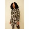F&F Black Textured Zebra Top -F&F Shop unnamed file 1886
