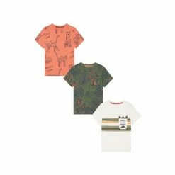 F&F Green Zebra Safari T-Shirts 3 Pack -F&F Shop unnamed file 1977