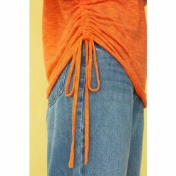 F&F Orange Rouched Side Top T-Shirt -F&F Shop unnamed file 1985